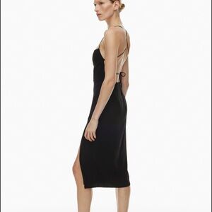 Aritzia Success Elegant Black Midi Dress